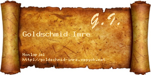Goldschmid Imre névjegykártya